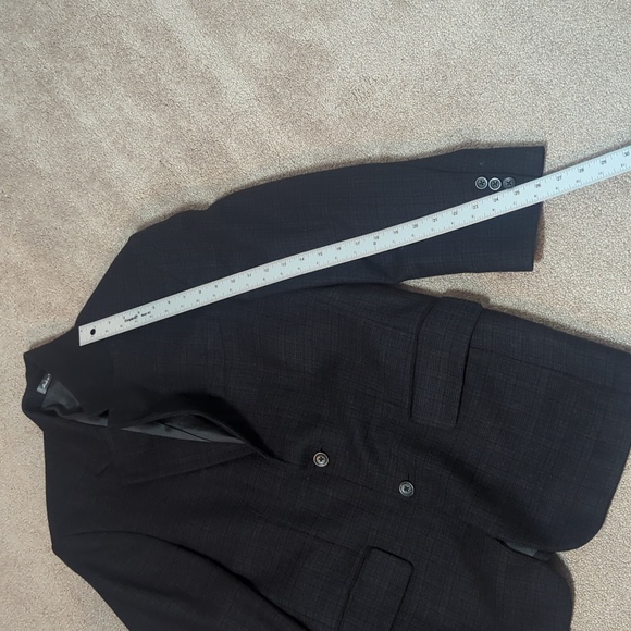 Oscar de la Renta Jacket Black Check 38S Wool Sports Coat Blazer - Picture 14 of 15